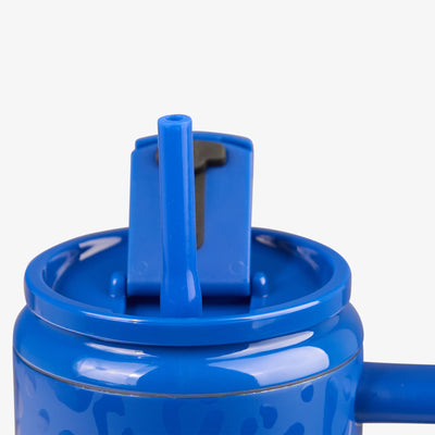 Lid Open View | NFL 32 Oz Leopard Flip ‘n’ Sip Travel Mug::Bills::