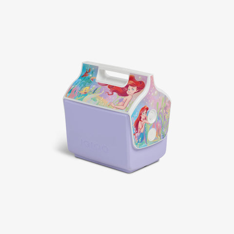 Angle View | Disney The Little Mermaid Little Playmate 7 Qt Cooler::::Original side push-button 