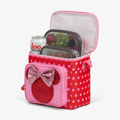 Open View | Disney Minnie Mouse Polka Dots Square Lunch Cooler Bag::::Insulated liner  