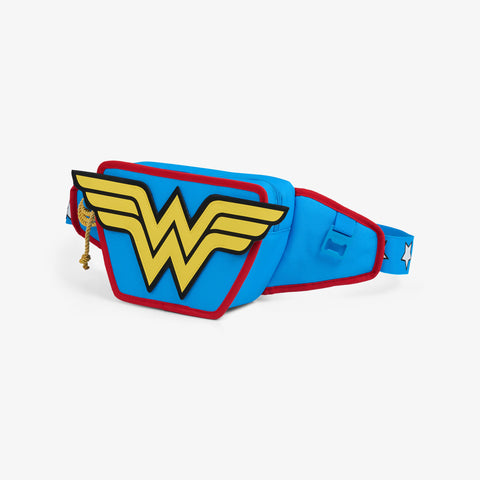 Angle View | DC Super Heroes Wonder Woman™ Belt Fanny Pack Cooler::::Bottle opener 