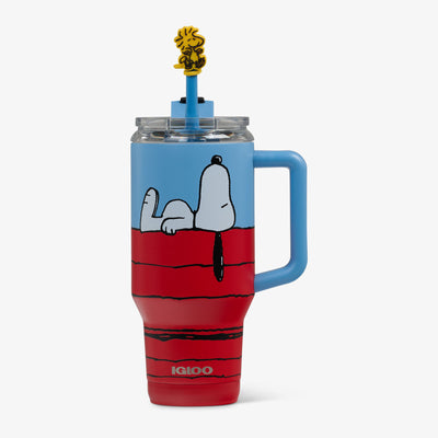 Front View | Snoopy’s Doghouse 32 Oz Travel Mug::::Matte 3D character print 