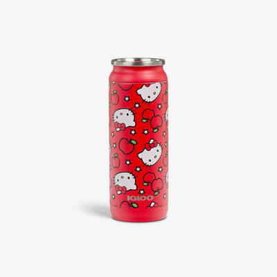 Front View | Hello Kitty® Red Apples 16 Oz Can::::Matte 3D character print 
