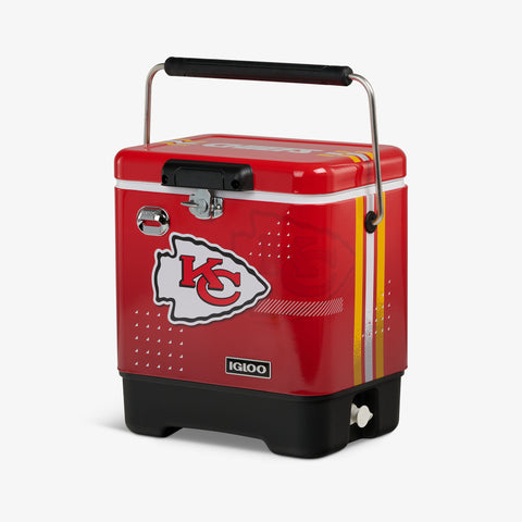 Angle View | NFL  Legacy 20 Qt Cooler::Chiefs::Secure & easy to carry 