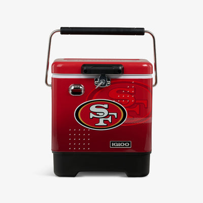 Front View | NFL Legacy 20 Qt Cooler::49ers::Durable steel exterior 