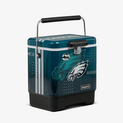 Angle View | NFL Legacy 20 Qt Cooler::Eagles::Built-in bottle opener