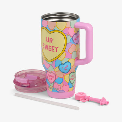 Accessories View | Sweethearts® Candies 32 Oz Travel Mug::::Double-wall, vacuum-insulated 