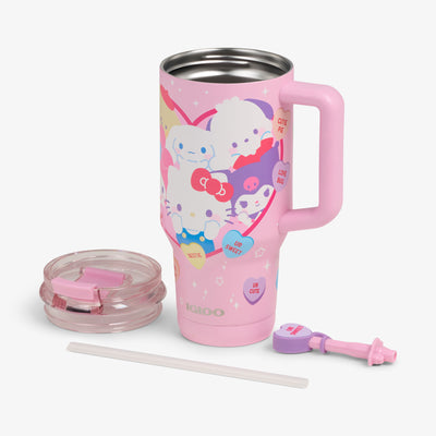 Accessories View | Hello Kitty® and Friends x Sweethearts® Candies 32 Oz Travel Mug::::Double-wall, vacuum-insulated 