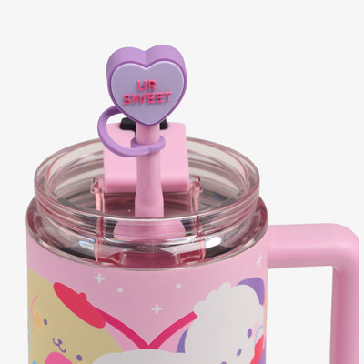 Straw View | Hello Kitty® and Friends x Sweethearts® Candies 32 Oz Travel Mug::::Side handle 