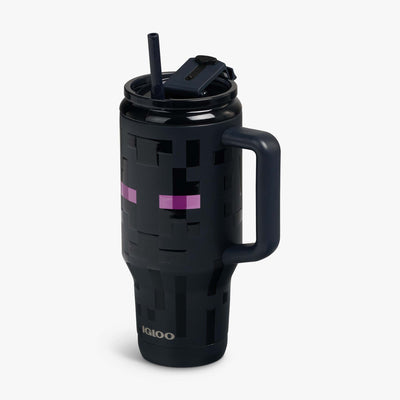 Angle View | Minecraft Enderman 32 Oz Travel Mug::::Fits most cup holders