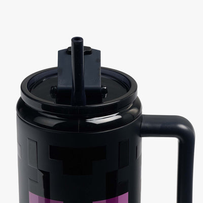 Straw View | Minecraft Enderman 32 Oz Travel Mug::::Silicone straw