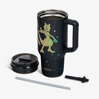 Open View | Pokémon Mew & Mewtwo 32 Oz Travel Mug::::Double-wall, vacuum-insulated