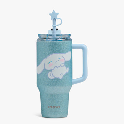 Front View | Cinnamoroll™ 32 Oz Travel Mug::::Star straw topper 