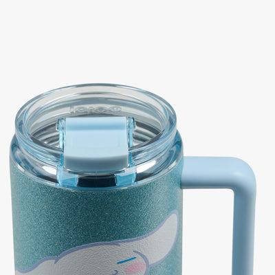 Lid View | Cinnamoroll™ 32 Oz Travel Mug::::Side handle 