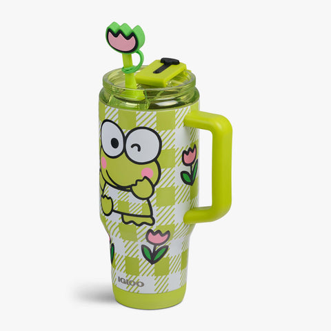 Angle View | Keroppi™ 32 Oz Travel Mug::::Matte 3D character print 