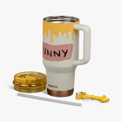 Parts View | Disney Winnie the Pooh Hunny Pot 32 Oz Travel Mug::::Double-wall, vacuum-insulated