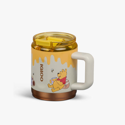 Angle View | Disney Winnie the Pooh Hunny Pot 15 Oz Coffee Mug::::Bronze etching & base