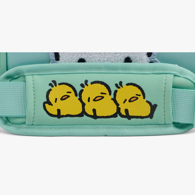 Strap View | Pochacco™ Square Lunch Cooler Bag::::Pi-chans on shoulder strap 