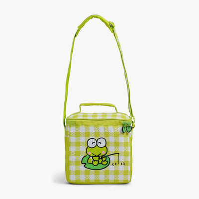 Back View | Keroppi™ Square Lunch Cooler Bag::::Fishing Keroppi™ screenprint