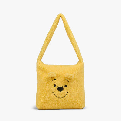 Front View | Disney Winnie the Pooh Plush Tote Cooler Bag::::Soft, fuzzy sherpa fabric