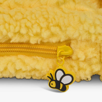 Zipper View | Disney Winnie the Pooh Plush Tote Cooler Bag::::Silicone bee zipper pull
