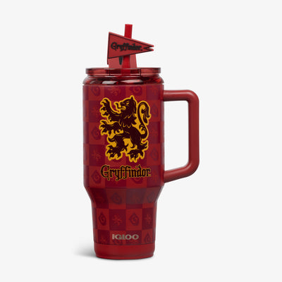 Front View | HARRY POTTER HOGWARTS™ House 32 Oz Travel Mug::Gryffindor::Glossy house emblem