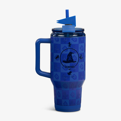 Back View | HARRY POTTER HOGWARTS™ House 32 Oz Travel Mug::Ravenclaw::Glossy Sorting Hat artwork