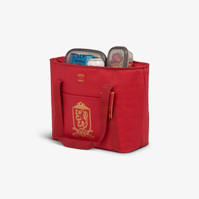 Packed View | Front View | HARRY POTTER HOGWARTS™ House 26-Can Tote Cooler::Gryffindor::Insulated liner