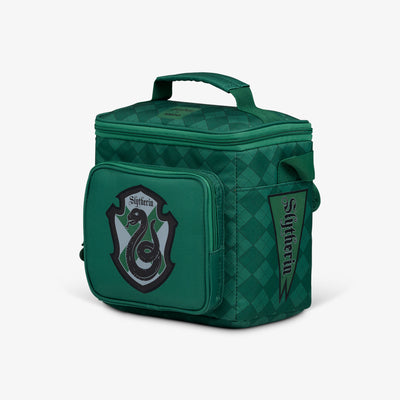 Angle View | HARRY POTTER HOGWARTS™ House Square Lunch Cooler::Slytherin::House flag screenprint