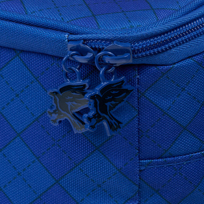 Zipper View | HARRY POTTER HOGWARTS™ House Square Lunch Cooler::Ravenclaw::Enamel emblem zipper pulls