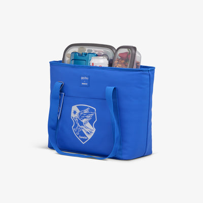 Packed View | Front View | HARRY POTTER HOGWARTS™ House 26-Can Tote Cooler::Ravenclaw::Insulated liner
