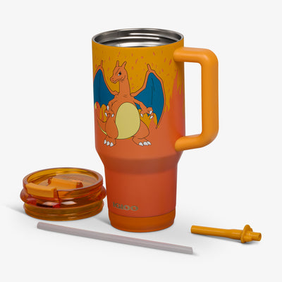 Part View | Pokémon 32 Oz Travel Mug::Charmander::Double-wall, vacuum-insulated