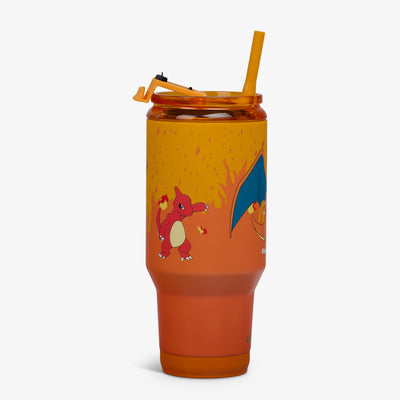 Side View | Pokémon 32 Oz Travel Mug::Charmander::Hot/cold compatible