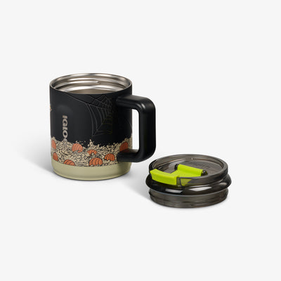 Lid Off View | Snoopy Halloween 15 Oz Coffee Mug::::Double-wall, vacuum-insulated