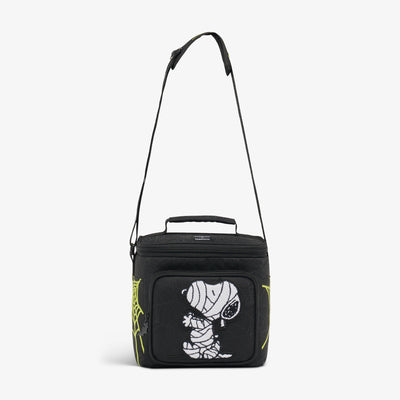 Strap View | Snoopy Mummy Square Lunch Cooler Bag::::Storage pocket