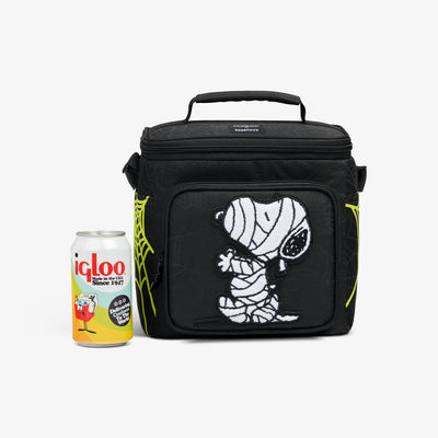 Size View | Snoopy Mummy Square Lunch Cooler Bag::::Holds up to 9 cans