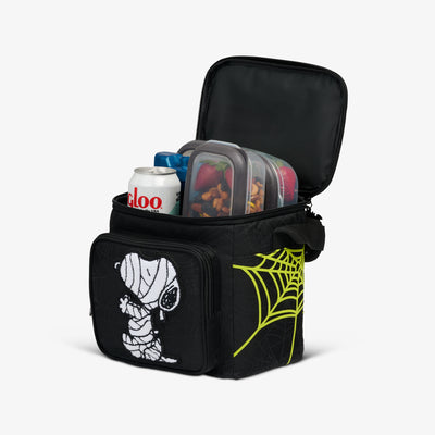 Packed View | Snoopy Mummy Square Lunch Cooler Bag::::Insulated liner