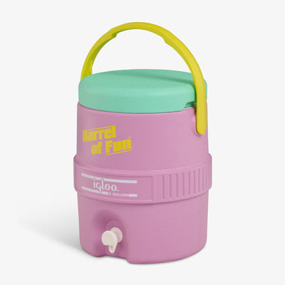 Handle View | Retro Barrel of Fun 2 Gallon Jug::Tea Rose::