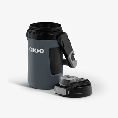 Lid Off View | Rival 1 Qt Jug::Tactical Gray::Foam-wall insulation