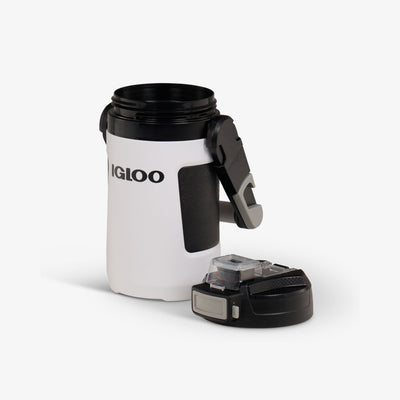 Lid Off View | Rival Half Gallon Jug::White::Foam-wall insulation