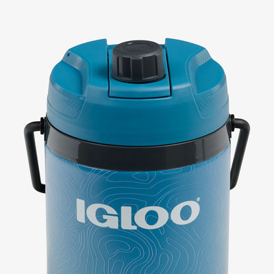 Lid Closed View | Trailmate® 54 Oz Hybrid Jug::Modern Blue::Leakproof lid 