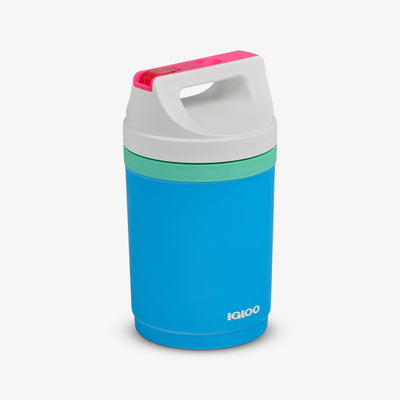 Angle View | Retro Playmate Half Gallon Jug::Carolina Blue::Leak-resistant