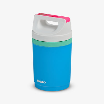 Angle View | Retro Playmate Half Gallon Jug::Carolina Blue::Easy-carry handle