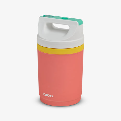 Angle View | Retro Playmate Half Gallon Jug::Flamingo::Easy-carry handle
