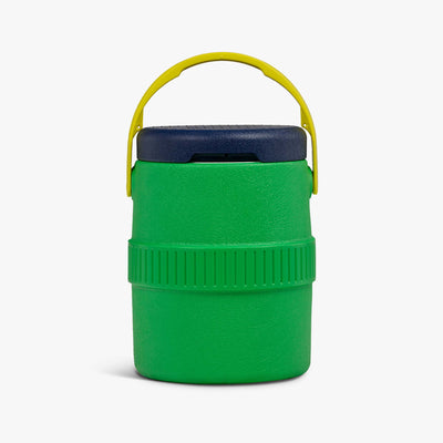 Back View | Retro Barrel of Fun 2 Gallon Jug::Whistle Green::