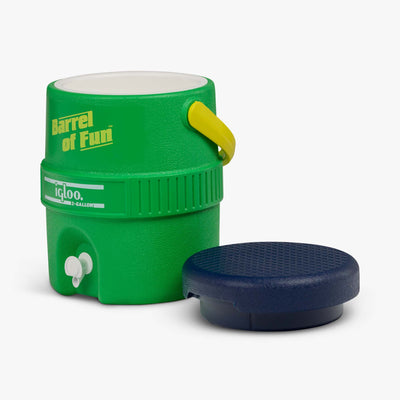 Open View | Retro Barrel of Fun 2 Gallon Jug::Whistle Green::