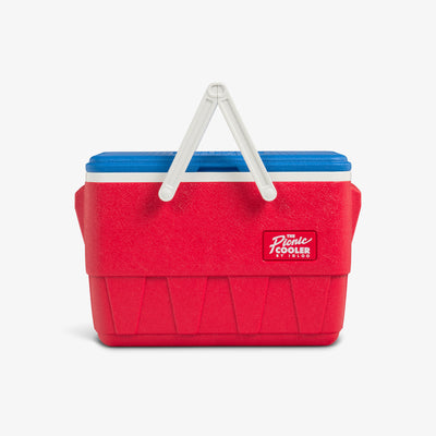 Front View | Retro Picnic Basket 25 Qt Cooler::Americana::