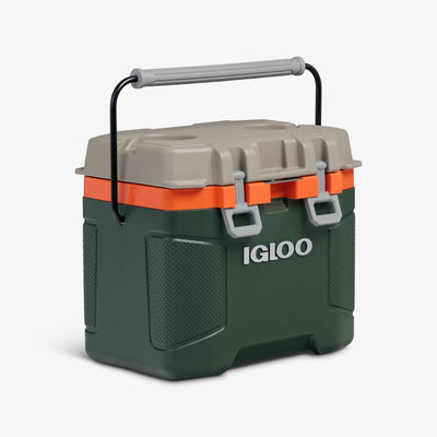 Angle View | Trailmate 25 Qt Cooler::Sportsman::Extra-wide handle w/comfort grip