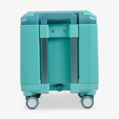 Back View | Tag Along Too Spinner Cooler::Lagoon Teal::Drain plug 