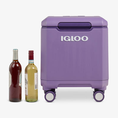Size View | Tag Along Too Spinner Cooler::Dusted Grape::Holds 4 wine bottles 