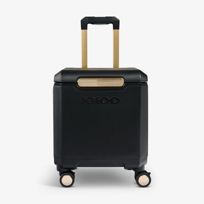 Front View | Tag Along Too Spinner Cooler::Luxe Black::Luxe color w/metallized accents